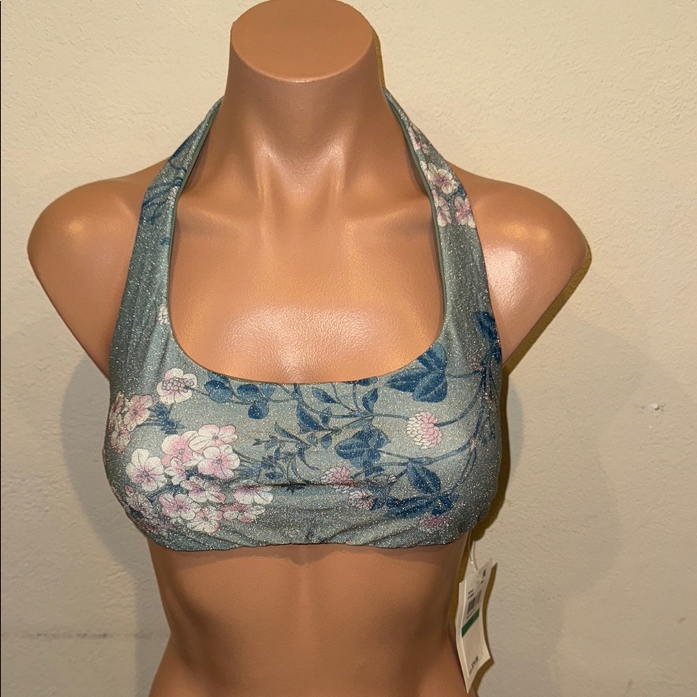 NWT Becca Bikini top bra size L halter